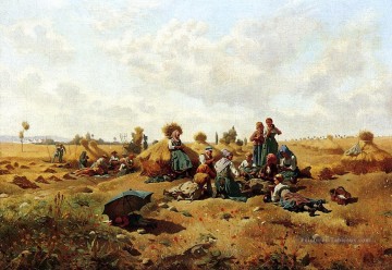 Une paysanne au repos Daniel Ridgway Knight Peinture à l'huile
